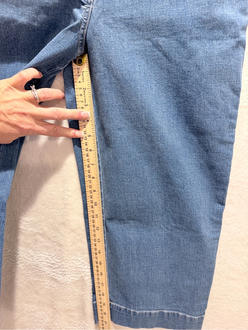 J.Jill Stretch Petite Wide Leg Cropped Jeans 6P Medium Wash Denim - Picture 8 of 11